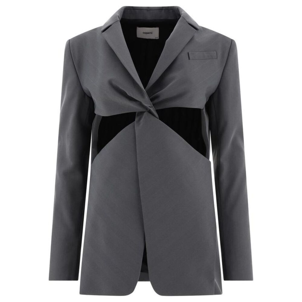 COPERNI Twist Detail Cutout Blazer Women GREY Coats & Jackets